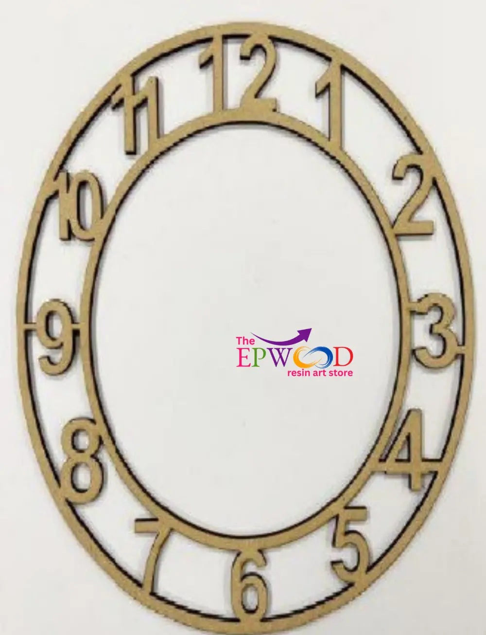 CLOCK MDF WITH NUMERIC NUMBERS