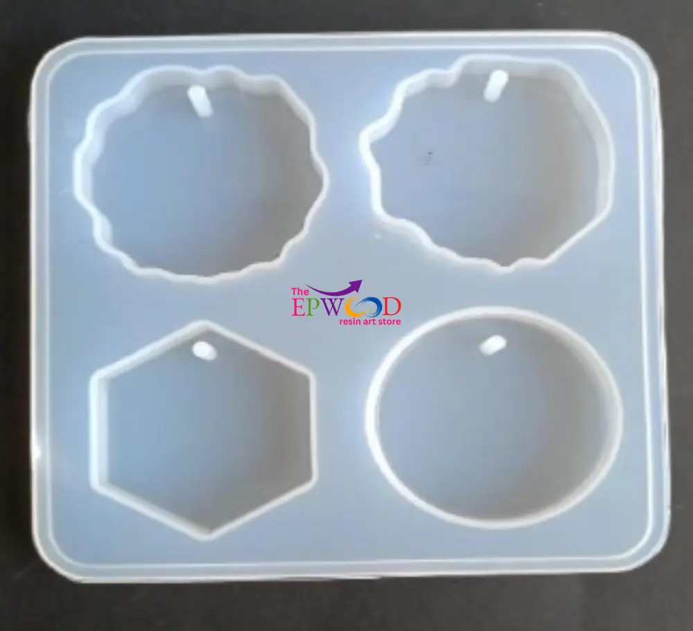 4 PCS KEYCHAIN HEXAGON  MIX MOLD