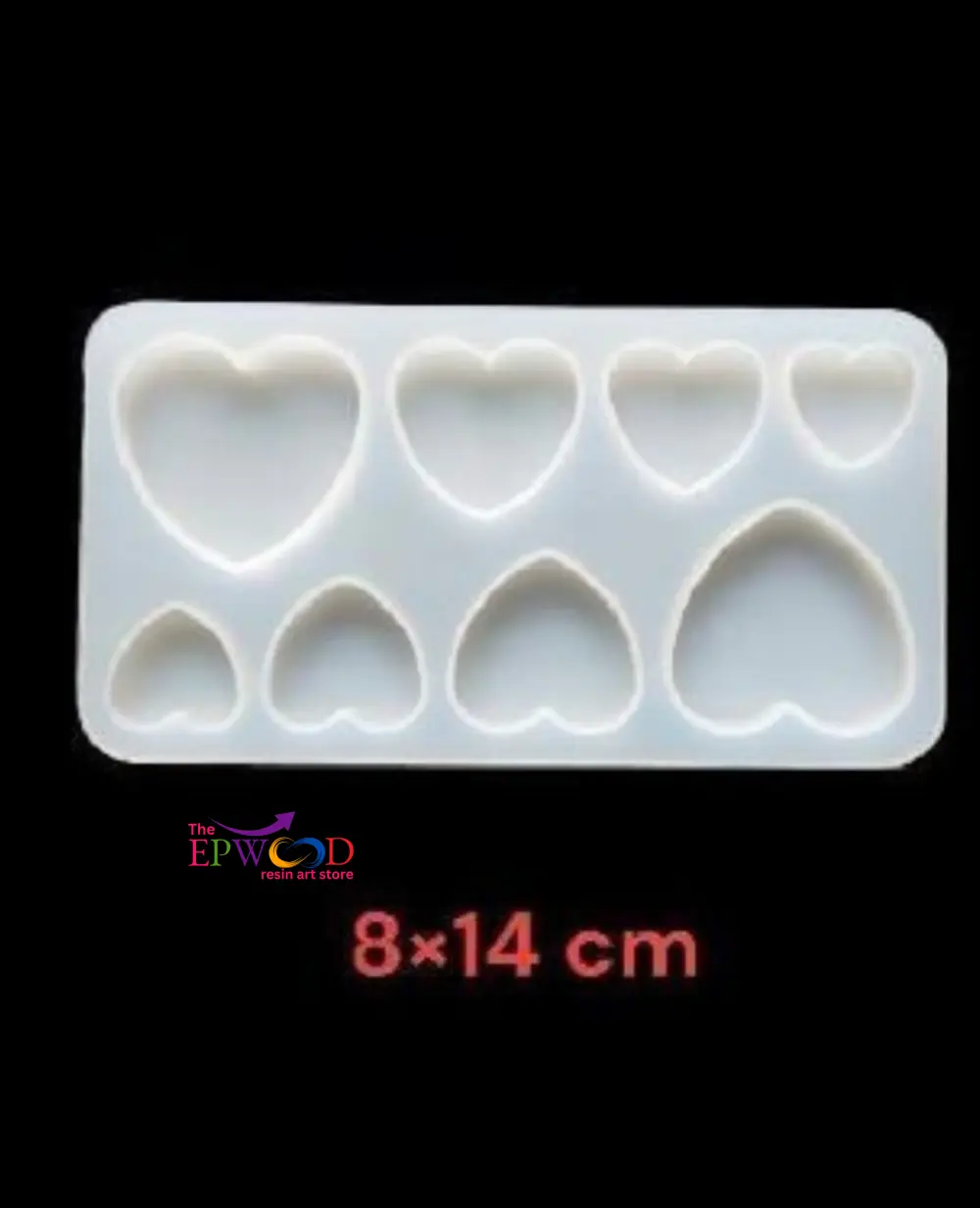 8 CAVITY HEART BRACELET MOLD