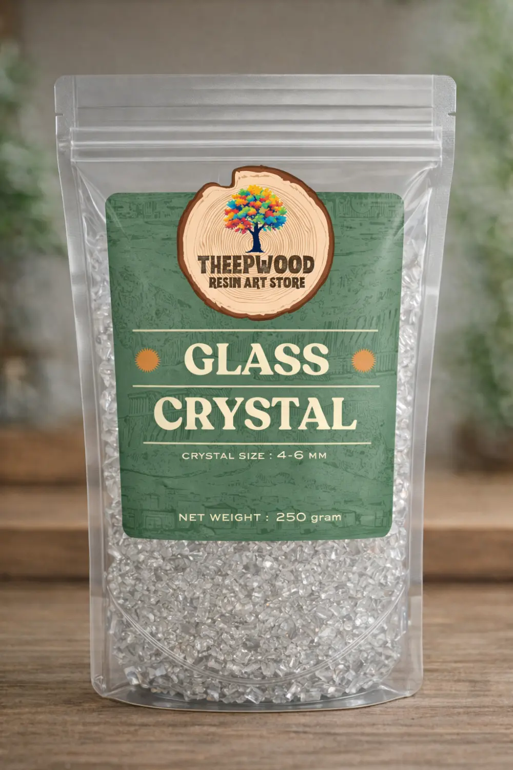 GLASS CRYSTAL 250 GRAM.